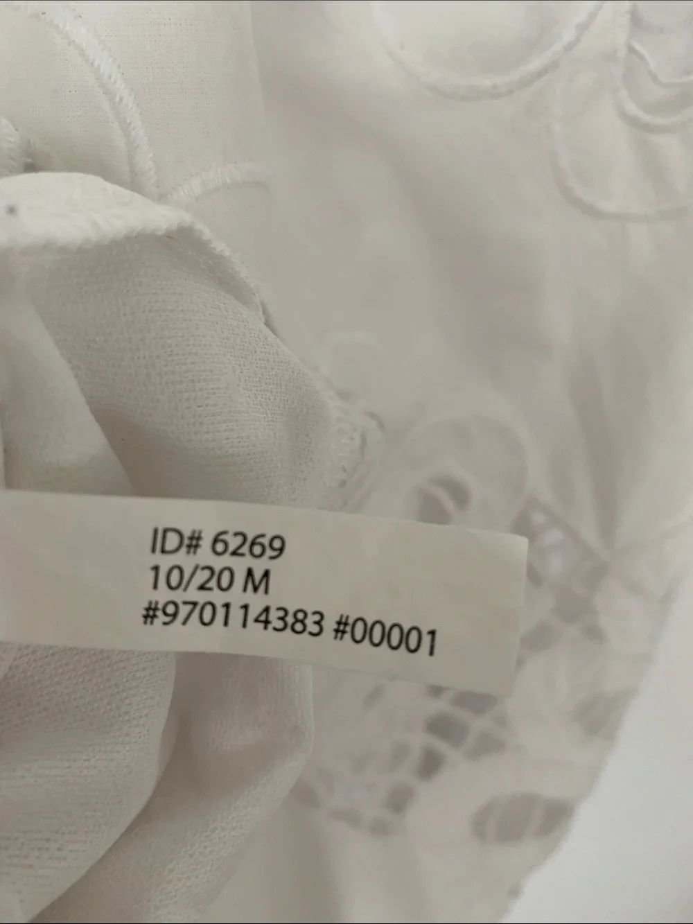 Express Women's White Cotton Lace Cutwork Blouse Puff Long Sleeve Top Size M - Picture 10 of 10